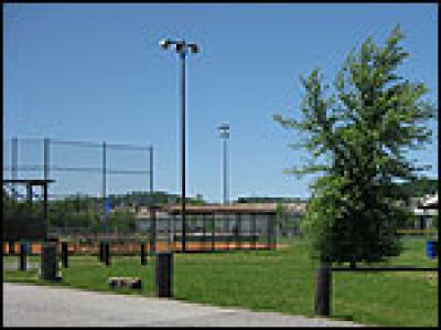 Playground and ballfields at Ashland City Elementary