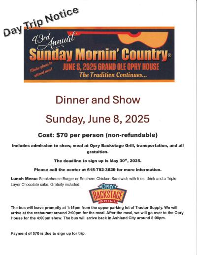 Sunday Mornin' Country 2025 Flyer